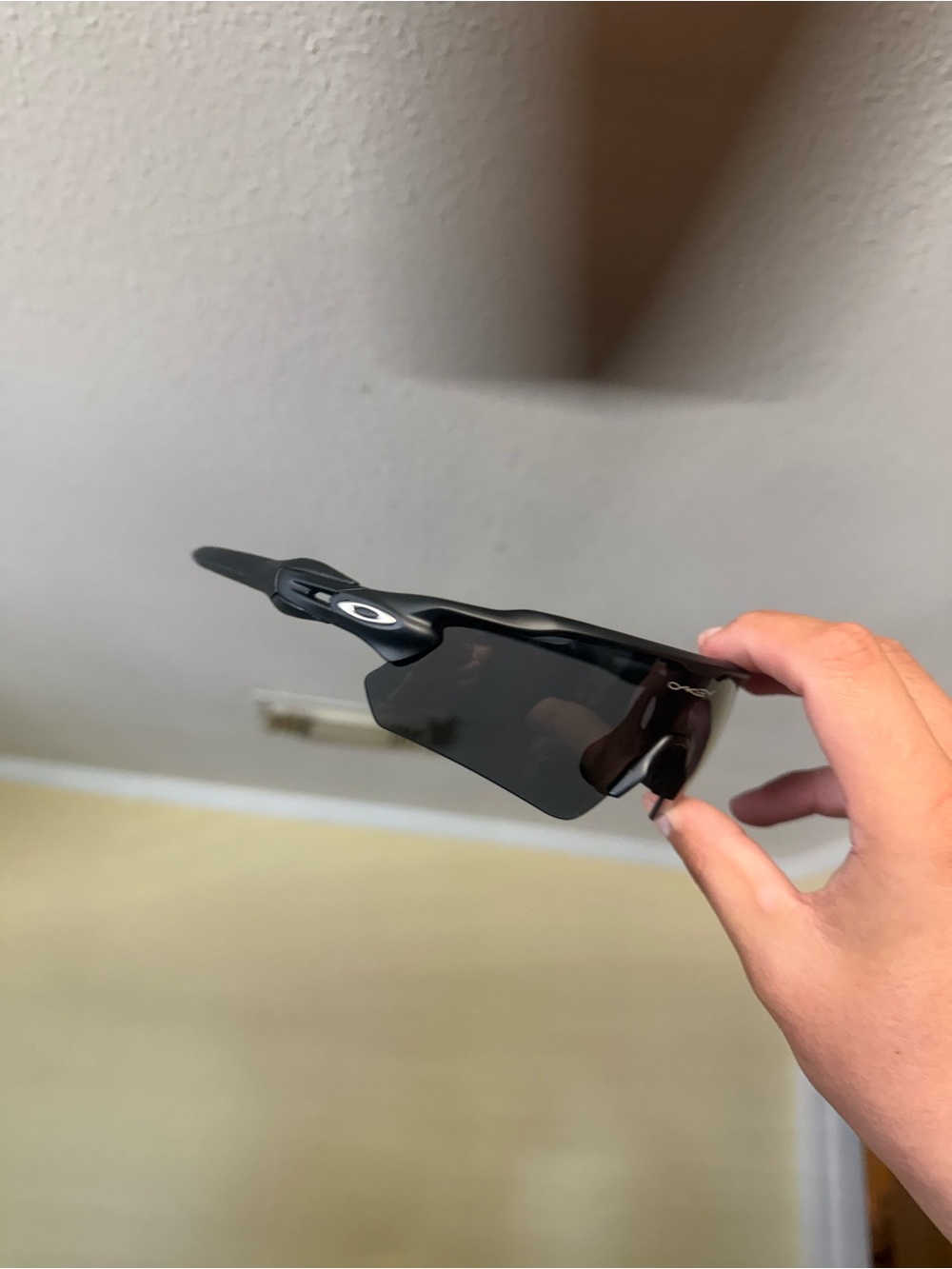 Oaks Men’s Black Shield Sport Sunglasses